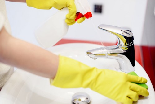 Cleaning a modern office kitchen and break area in SE23