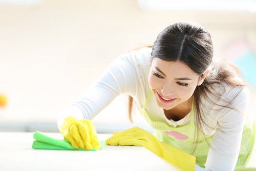 Professional cleaners working in a local SE23 home before furniture arrival