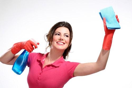 Detailed kitchen cleaning during a move-out service